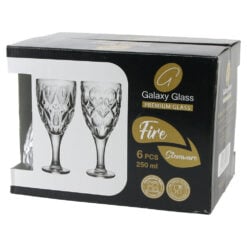 Set 6 pahare din sticla Fire 250 ml Galaxy Glass