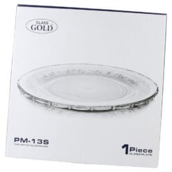 Platou din sticla 33 cm Glass Gold