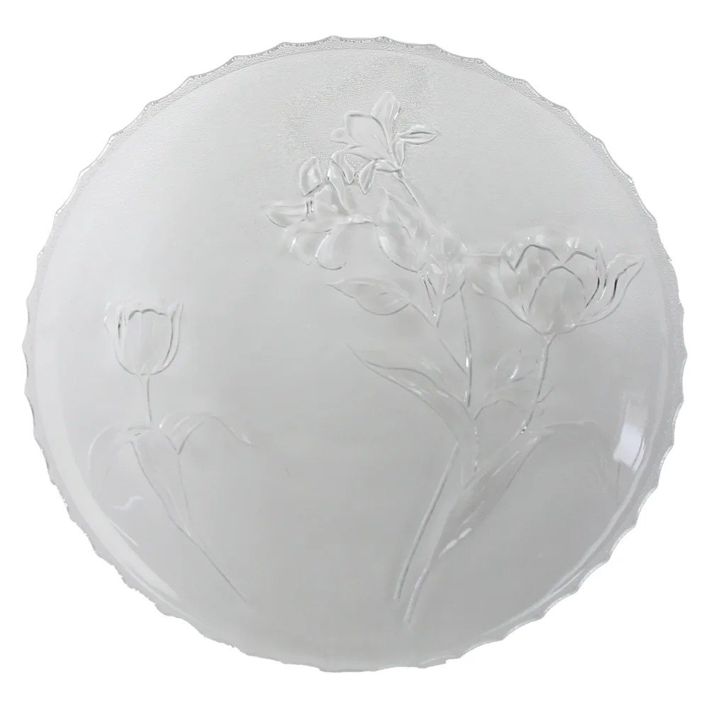 Platou din sticla 30 cm Tulip Glass Gold Platou din sticla 30 cm Tulip Glass Gold