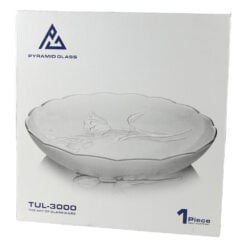 Platou din sticla 30 x 6 cm Tulip Pyramid Glass