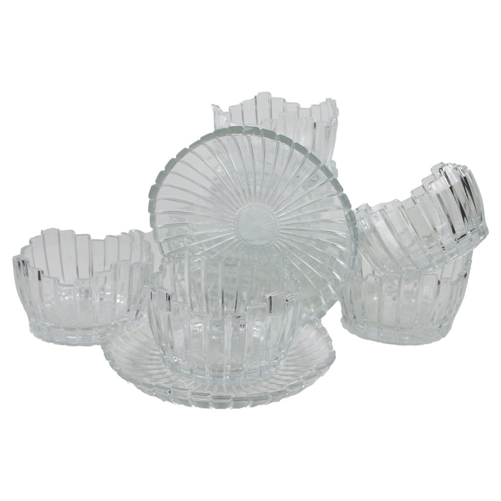 Set 6 boluri desert cu farfurii 10 x 6 cm Set 6 boluri desert cu farfurii 10 x 6 cm