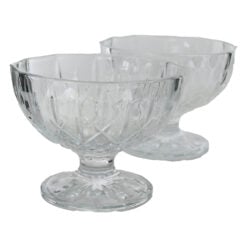 Set 2 cupe inghetata din sticla 10.5 x 8 cm Morano