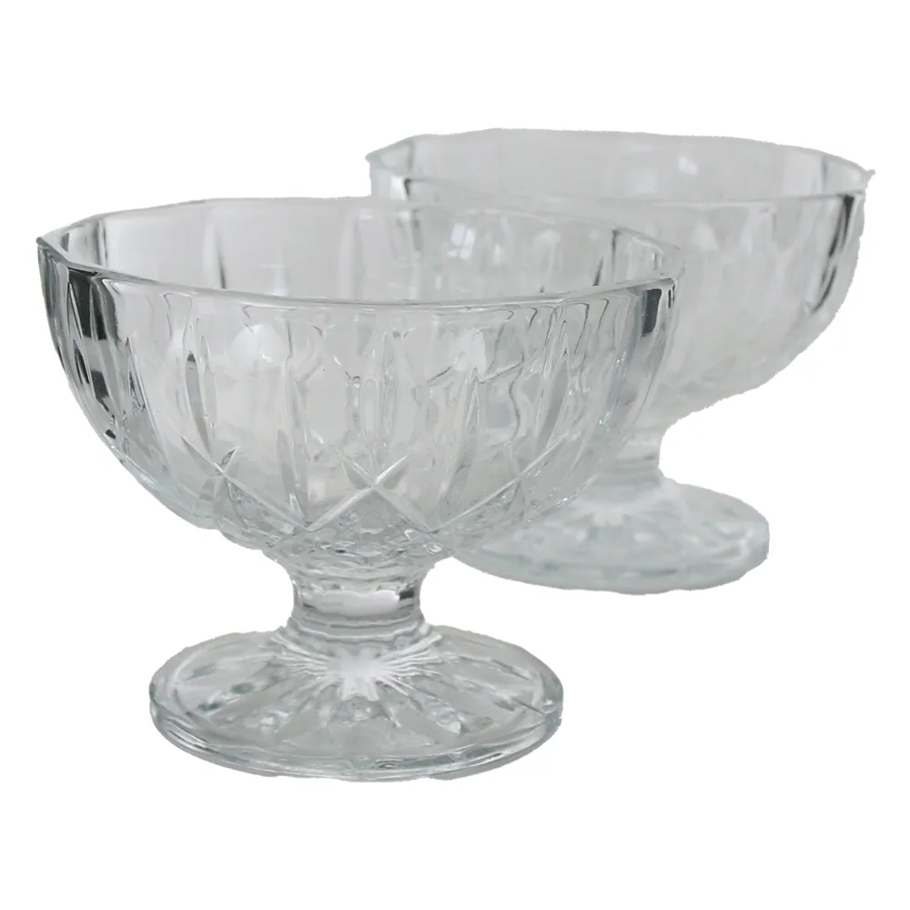 Set 2 cupe inghetata din sticla 10.5 x 8 cm Morano Set 2 cupe inghetata din sticla 10.5 x 8 cm Morano