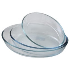 Set 3 vase ovale termorezistente Yena 2.4/3.2/4.0 L Gold Glass