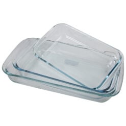 Set 3 vase termorezistente Yena 1.6/2.2/2.9 L Gold Glass