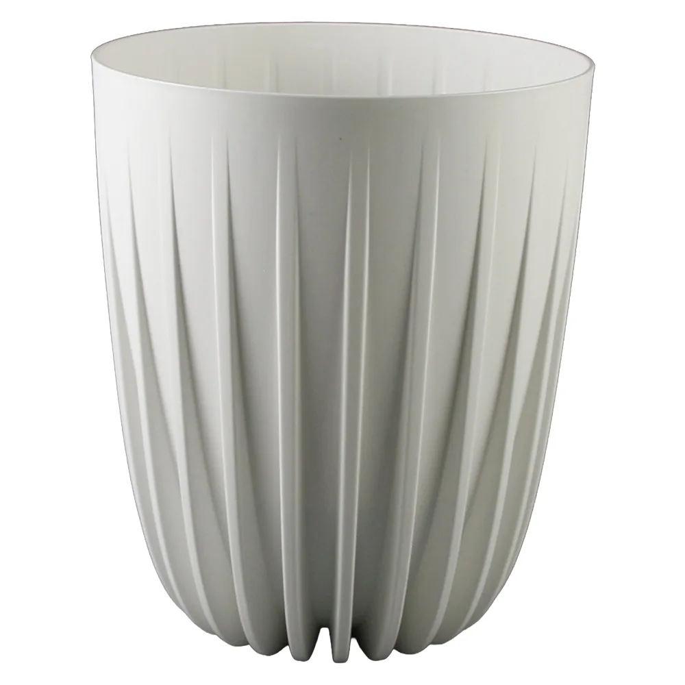 Ghiveci inalt din plastic Mira crem 19 x 22.5 cm