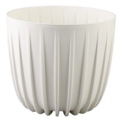 Ghiveci din plastic Mira crem 16 x 14.5 cm
