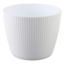 Ghiveci din plastic Magnolia Jumper alb 18.5 x 14.5 cm