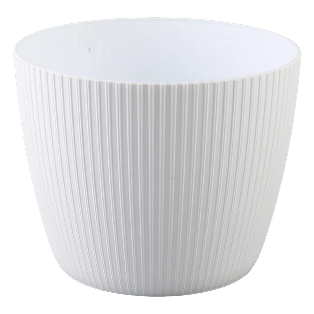 Ghiveci din plastic Magnolia Jumper alb 18.5 x 14.5 cm