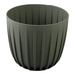 Ghiveci inalt din plastic Mira verde-gri
