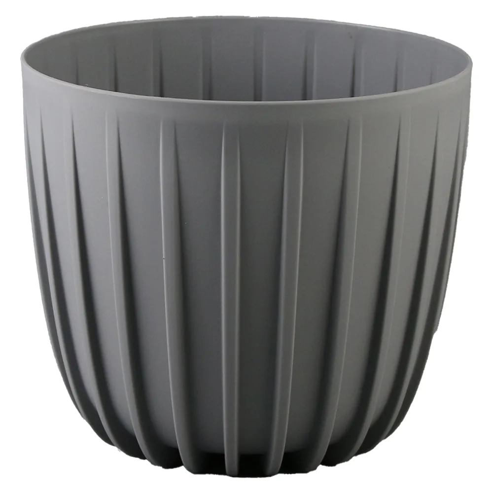 Ghiveci din plastic Mira gri 16 x 14.5 cm