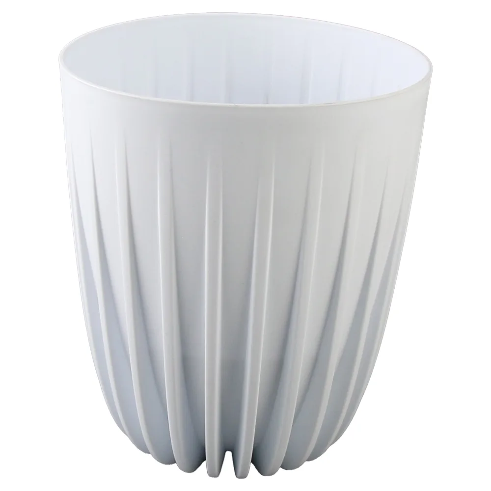 Ghiveci inalt din plastic Mira alb 14.5 x 17 cm