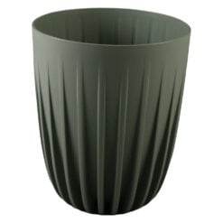 Ghiveci inalt din plastic Mira verde-gri