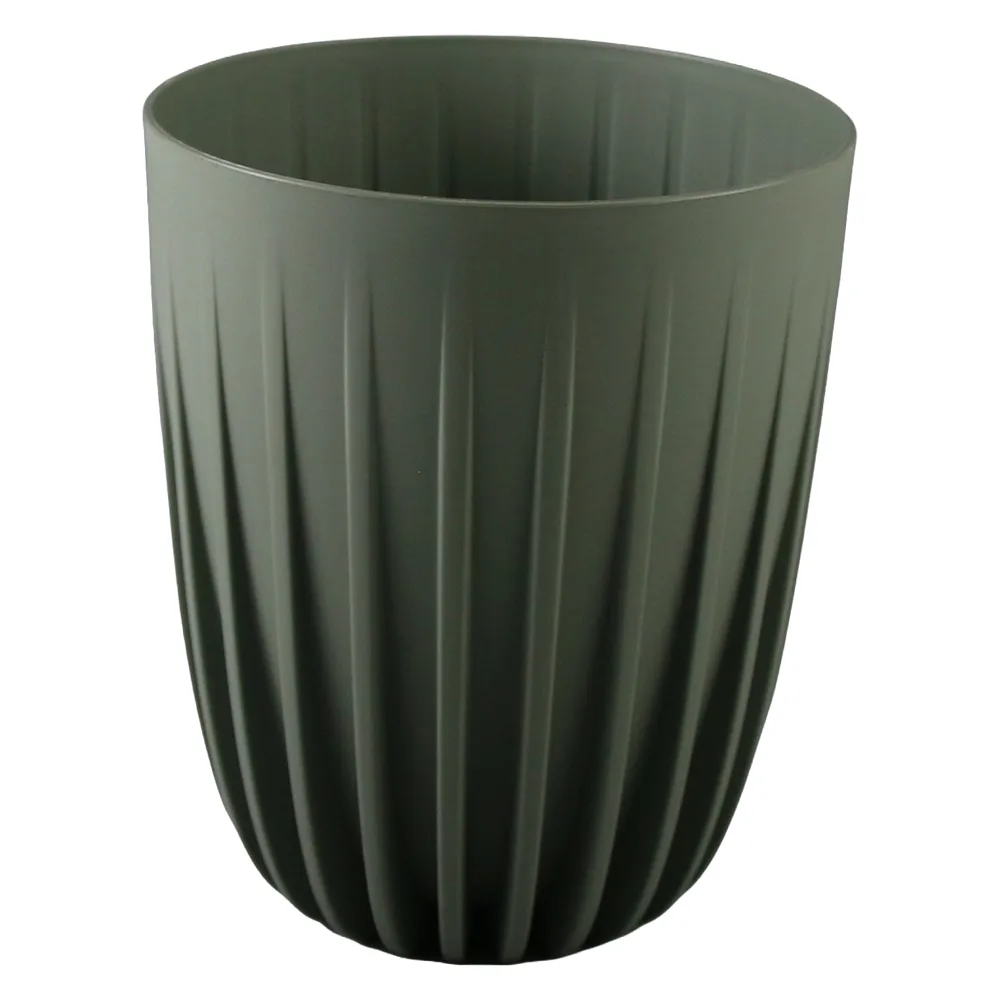 Ghiveci inalt din plastic Mira verde-gri