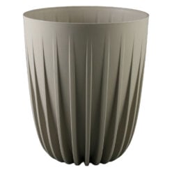 Ghiveci inalt din plastic Mira bej 19 x 22.5 cm