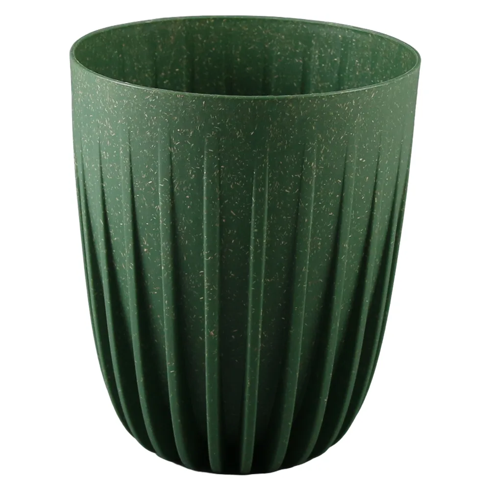 Ghiveci inalt din plastic Mira wood forest green 14.5 x 17.5 cm