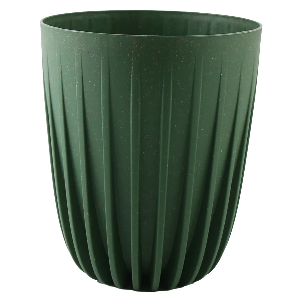 Ghiveci inalt din plastic Mira wood forest green 19 x 22.5 cm