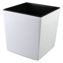 Ghiveci din plastic Juka alb 24 x 24 cm