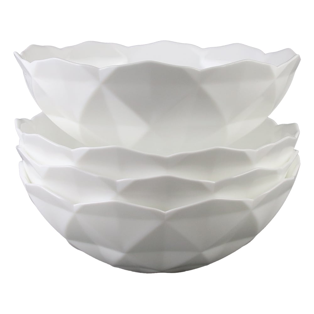 Set 4 boluri din sticla opal alb 23 x 8.5 cm Set 4 boluri din sticla opal alb 23 x 8.5 cm