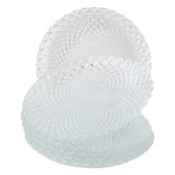 Set 6 farfurii desert din sticla Flat 18.5 cm