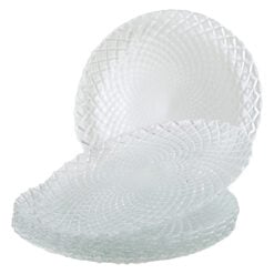Set 6 farfurii intinse din sticla Flat 26 cm