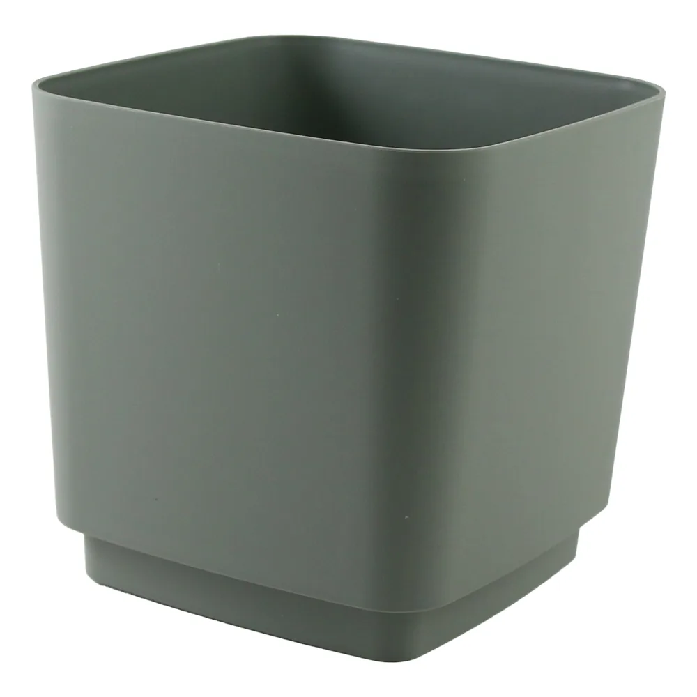 Ghiveci din plastic Clima verde-gri 16 x 16 x 15 cm Ghiveci din plastic Clima verde-gri 16 x 16 x 15 cm