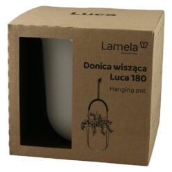 Ghiveci din plastic suspendat Luca crem 17.5 x 17 cm