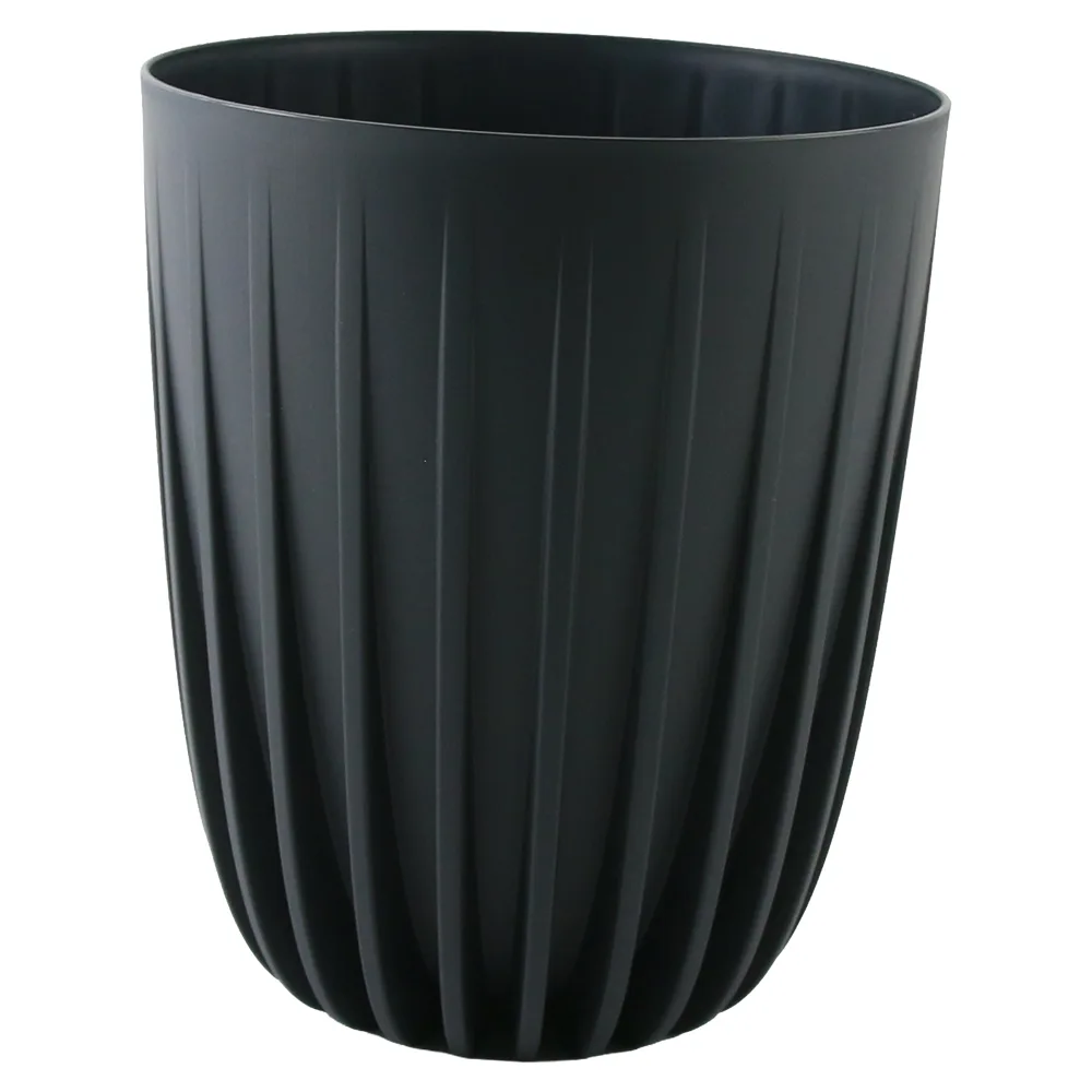 Ghiveci inalt din plastic Mira gri inchis 19 x 22.5 cm