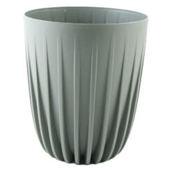 Ghiveci inalt din plastic Mira verde-gri 19 x 22.5 cm