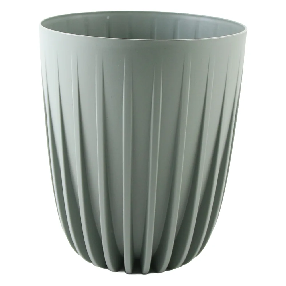 Ghiveci inalt din plastic Mira verde-gri 19 x 22.5 cm