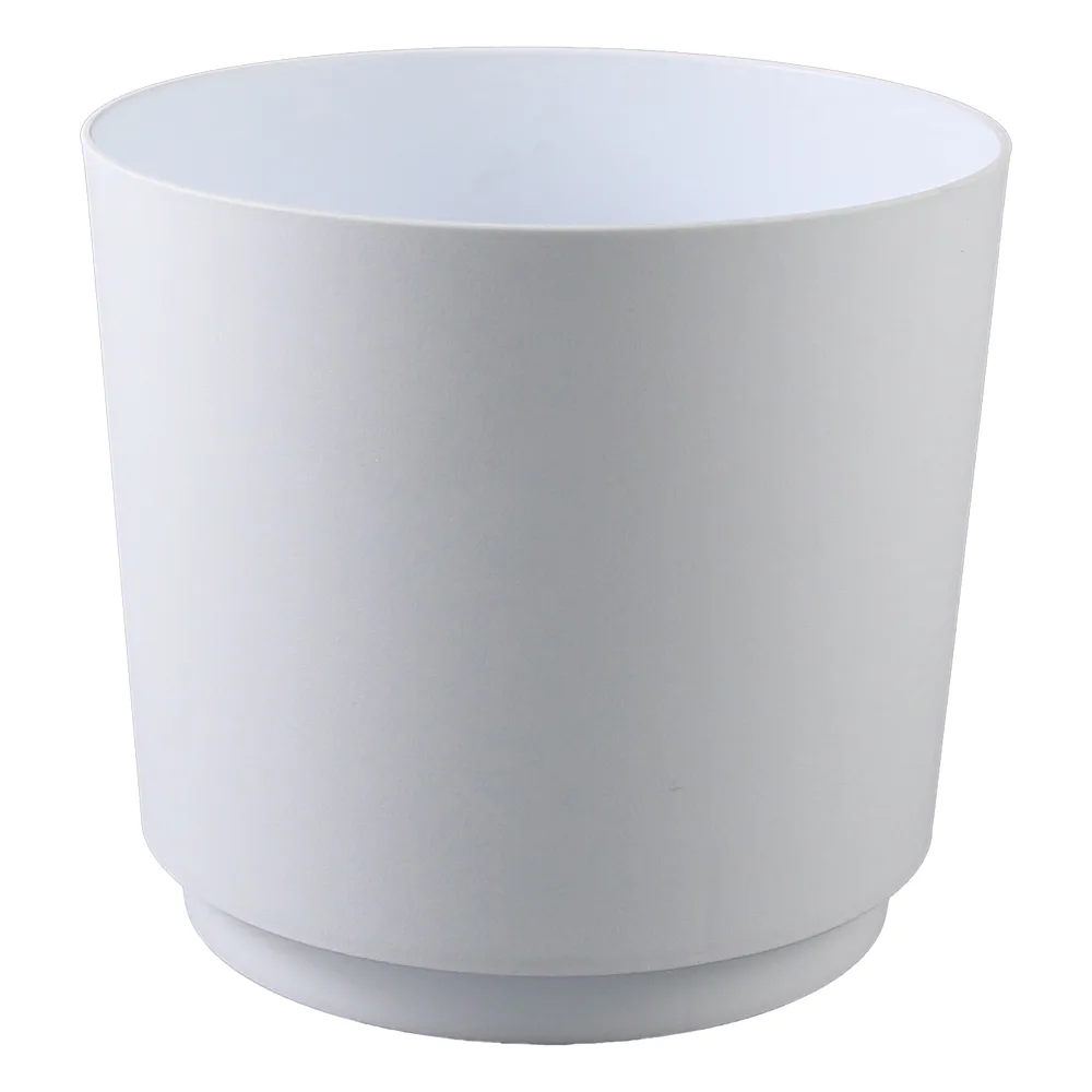 Ghiveci din plastic Aura alb 14.5 x 13 cm Ghiveci din plastic Aura alb 14.5 x 13 cm