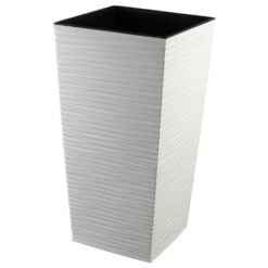 Ghiveci din plastic Dluto crem 18 x 18 x 17/36 cm
