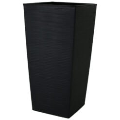 Ghiveci inalt din plastic Dluto negru 29 x 29 x 30/57 cm