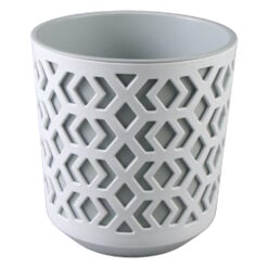 Ghiveci din plastic Aztek alb-gri 14 x 15 cm