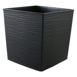 Ghiveci din plastic Juka Dluto negru 24 x 24 x 26 cm