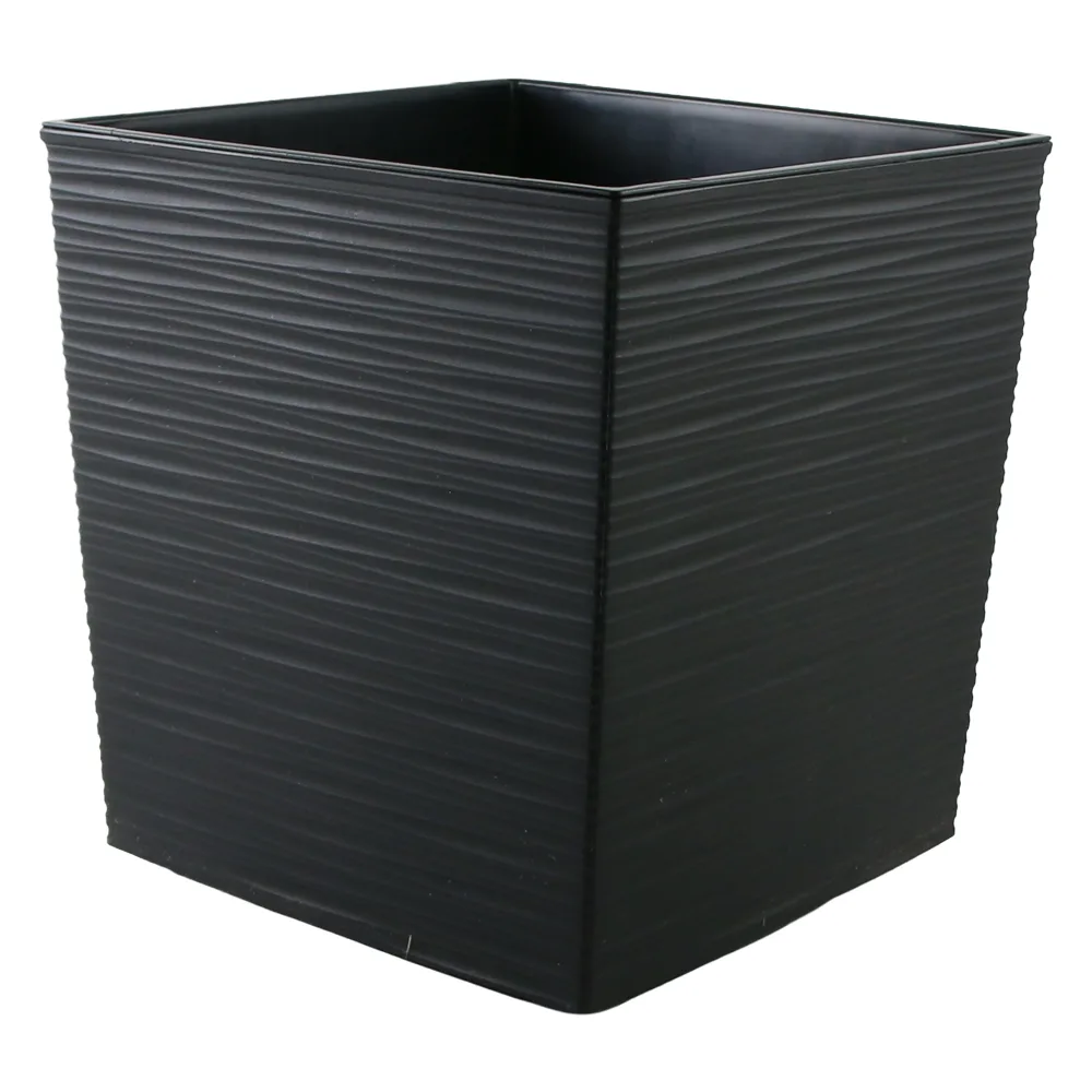 Ghiveci din plastic Juka Dluto negru 24 x 24 x 26 cm