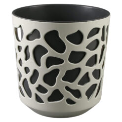 Ghiveci din plastic Duet crem-gri 19 x 20 cm