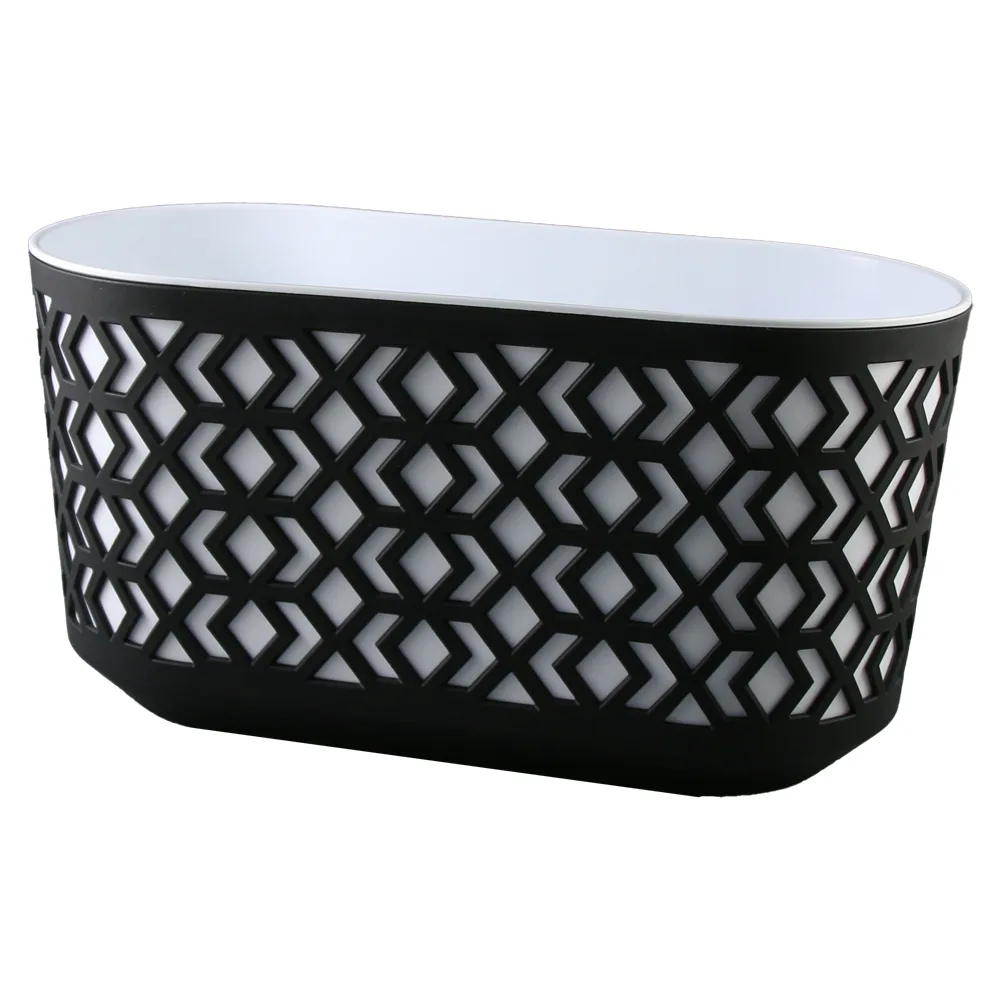 Ghiveci balcon din plastic Aztek alb-negru 39 x 19 x 20 cm Ghiveci balcon din plastic Aztek alb-negru 39 x 19 x 20 cm