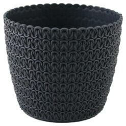 Ghiveci din plastic Magnolia Jersey gri inchis 16 x 13.5 cm