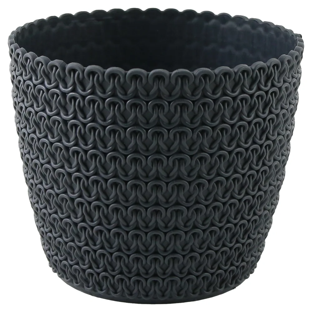 Ghiveci din plastic Magnolia Jersey gri inchis 16 x 13.5 cm Ghiveci din plastic Magnolia Jersey gri inchis 16 x 13.5 cm