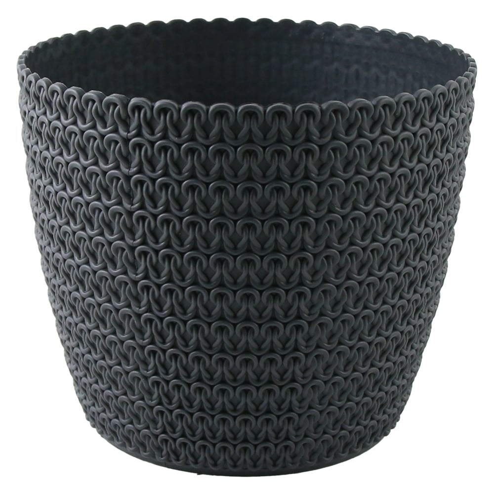 Ghiveci din plastic Magnolia Jersey gri inchis 18 x 16 cm Ghiveci din plastic Magnolia Jersey gri inchis 18 x 16 cm