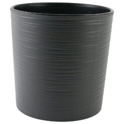 Ghiveci din plastic Malwa gri inchis 19 x 19.5 cm