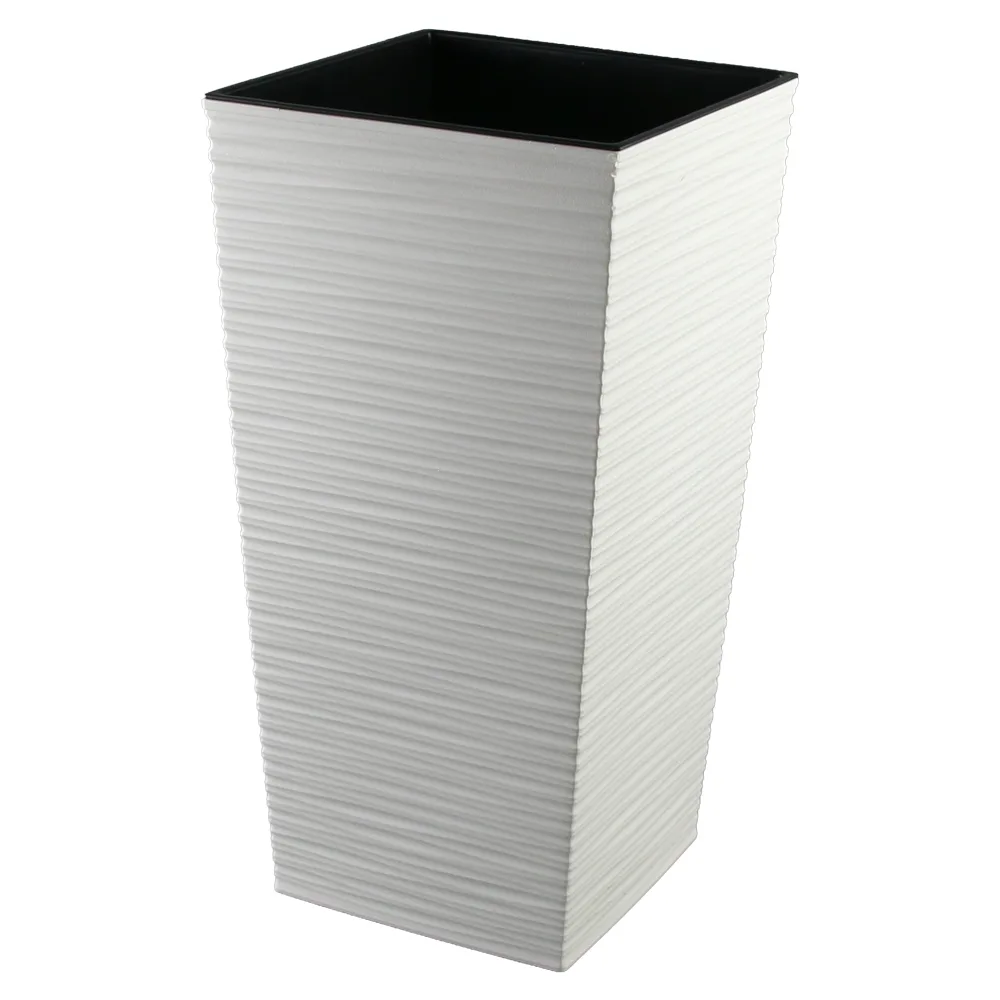 Ghiveci din plastic Dluto crem 24 x 24 x 23.5/46 cm Ghiveci din plastic Dluto crem 24 x 24 x 23.5/46 cm