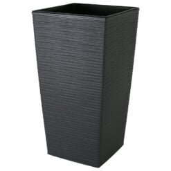 Ghiveci inalt Dluto gri inchis 24 x 24 x 23/46 cm