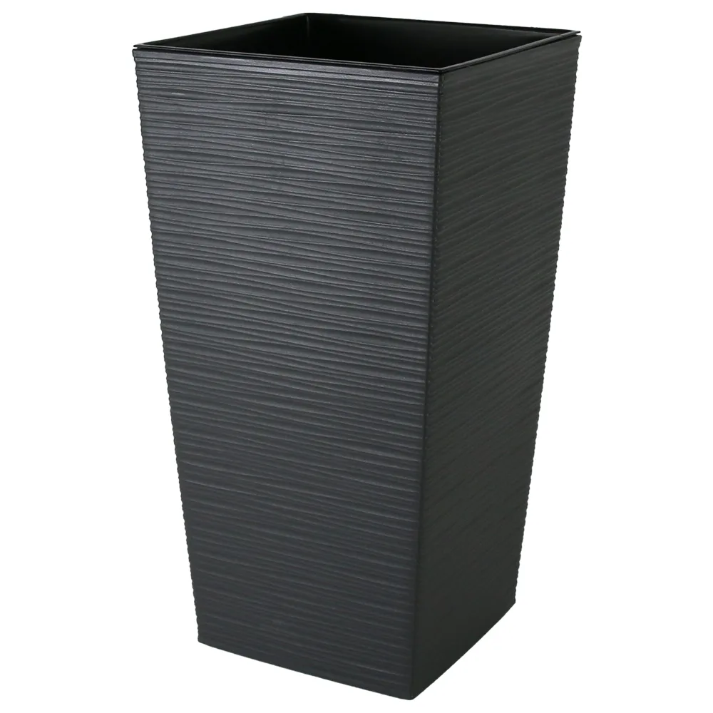 Ghiveci inalt Dluto gri inchis 24 x 24 x 23/46 cm
