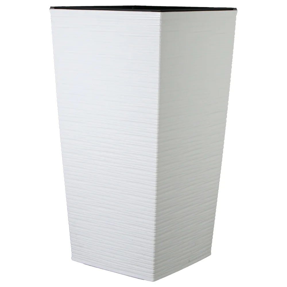Ghiveci inalt din plastic Dluto alb 29 x 29 x 30/57 cm Ghiveci inalt din plastic Dluto alb 29 x 29 x 30/57 cm
