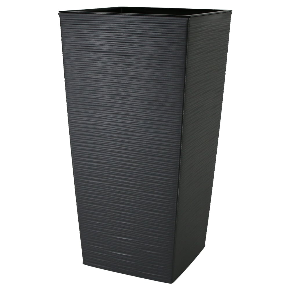 Ghiveci inalt din plastic Dluto gri inchis 29 x 29 x 30/57 cm Ghiveci inalt din plastic Dluto gri inchis 29 x 29 x 30/57 cm