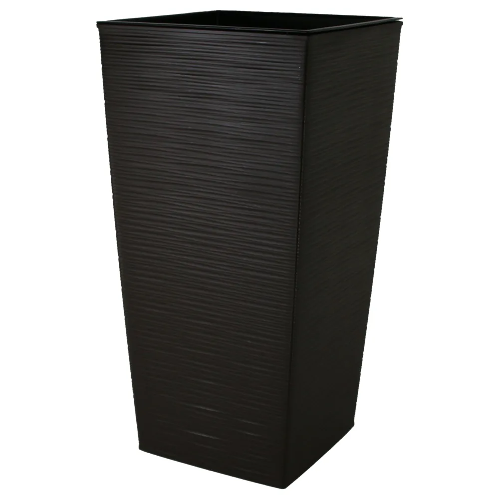 Ghiveci inalt din plastic Dluto Mokka 29 x 29 x 30/57 cm