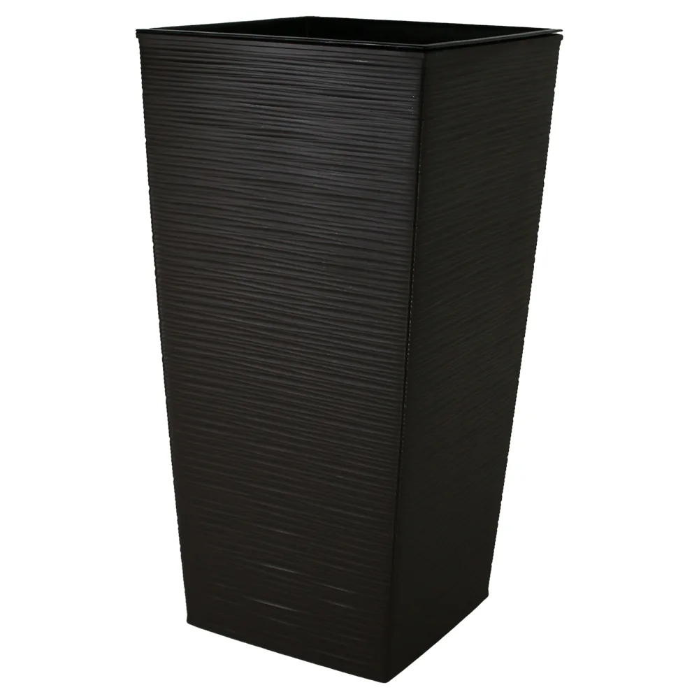 Ghiveci inalt din plastic Dluto Mokka 34 x 34 x 28/68 cm