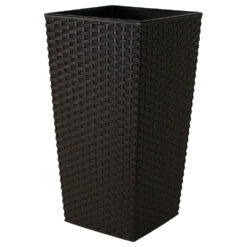 Ghiveci inalt Rattan Mokka 24 x 24 x 23/46 cm